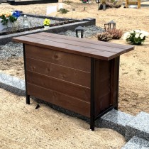 Деревянная могильная скамейка с ящиком