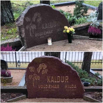 Hauakivi teksti värvimine kalmistul